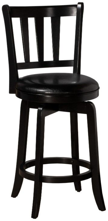 HH2 Home Presque Isle Black Swivel Counter Stool-0