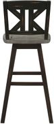 Mazin Furniture Amsonia Black/Distressed Gray Swivel Bar Chair-3
