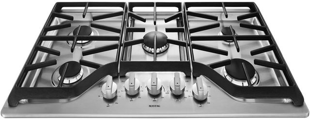 Maytag® 36" Stainless Steel Gas Cooktop-1