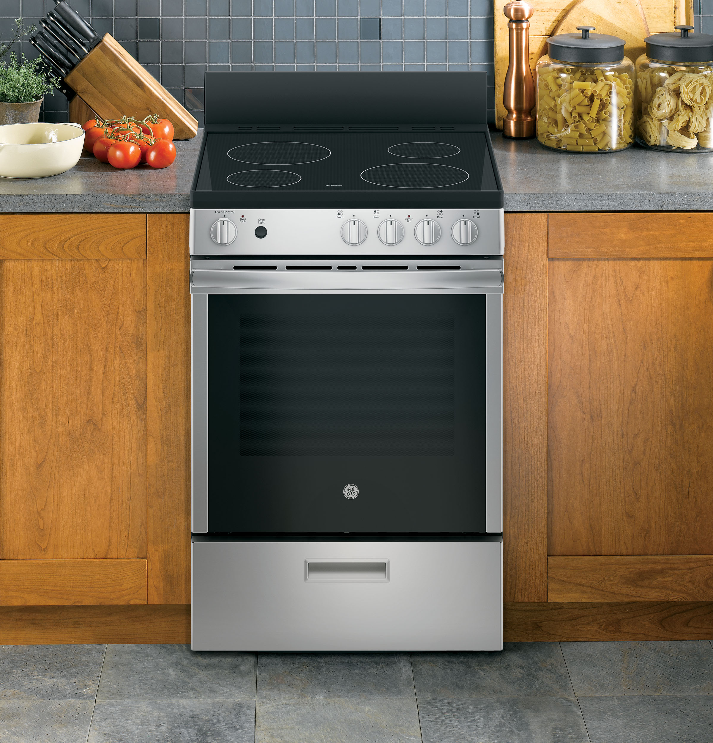 GE 24 Stainless Steel Freestanding Electric Range
