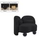 Meridian Furniture Daphne Black Chenille Fabric Accent Chair-4