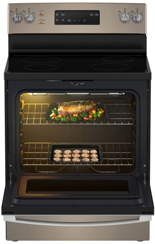 GE® 30" Slate Freestanding Electric Range -2