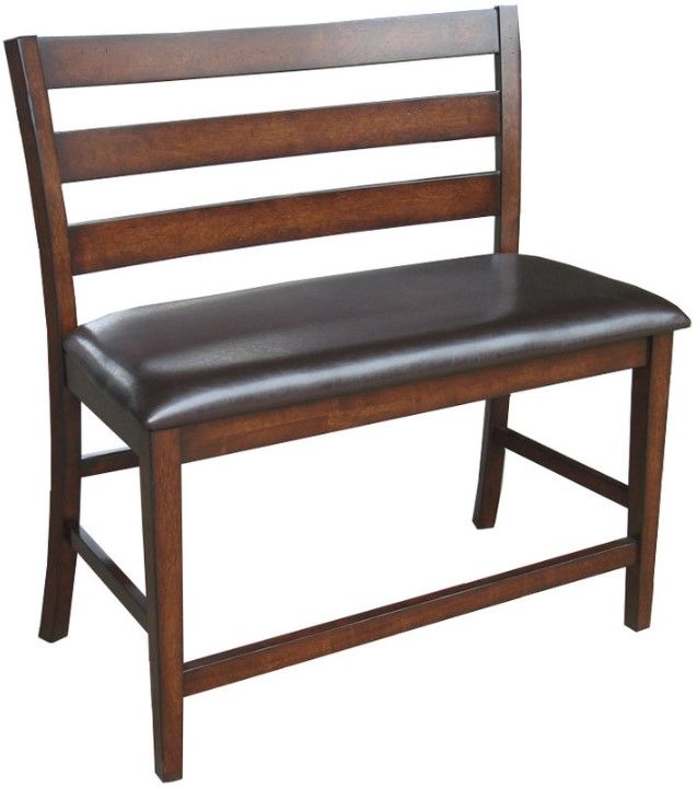 Intercon Kona Raisin Ladder Back Bench-0