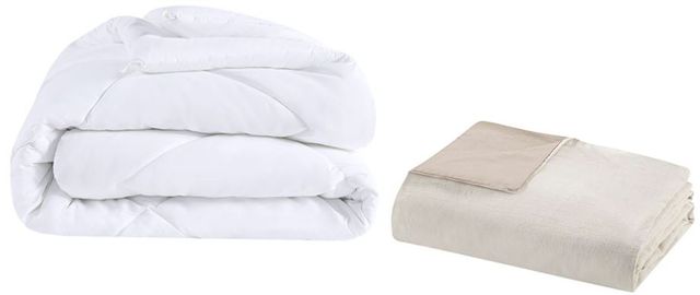 Olliix by Clean Spaces Dover Natural Full/Queen 5 PC Organic Cotton Oversized Comforter Cover Set with removable insert-4