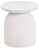 TOV Furniture Aloe White Concrete Indoor/Outdoor Side Table-3