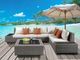 ACME Furniture Salena 2-Piece Beige/Gray Resin Wicker Outdoor Conversation Set with Cushions-1