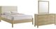 Elements International Jonas 3-Piece Natural/White Full Upholstered Bedroom Set-0