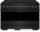 ZLINE Marino 48" Black Stainless Steel Pro Style Dual Fuel Range with 8-Burner DuoPro™ Cooktop and Electric Convection Oven-0