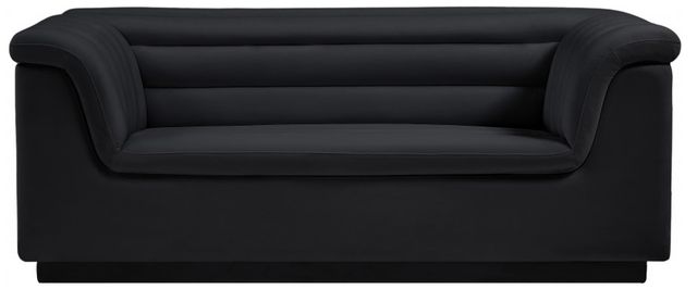Meridian Furniture Cascade Black Velvet Loveseat-1