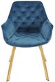 Mazin Furniture Ayami Blue/Gold Dining Arm Chair -1