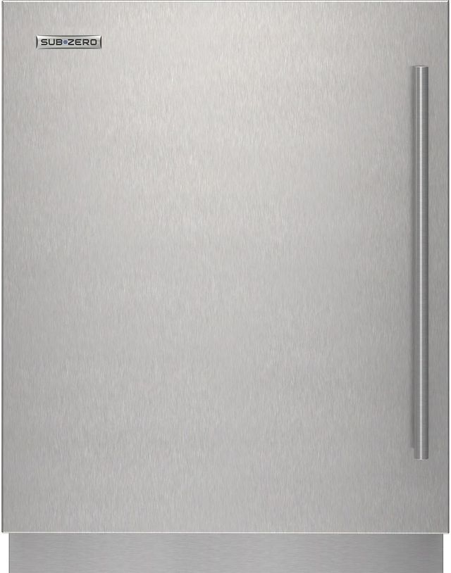 Sub-Zero® 24" Stainless Steel Left Hinge Undercounter Refrigerator Door Panel Kit with Tubular Handle-0
