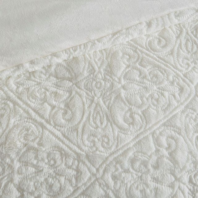 Olliix by Madison Park Bismarck Ivory Twin/Twin XL Ultra Plush Comforter Mini Set-2