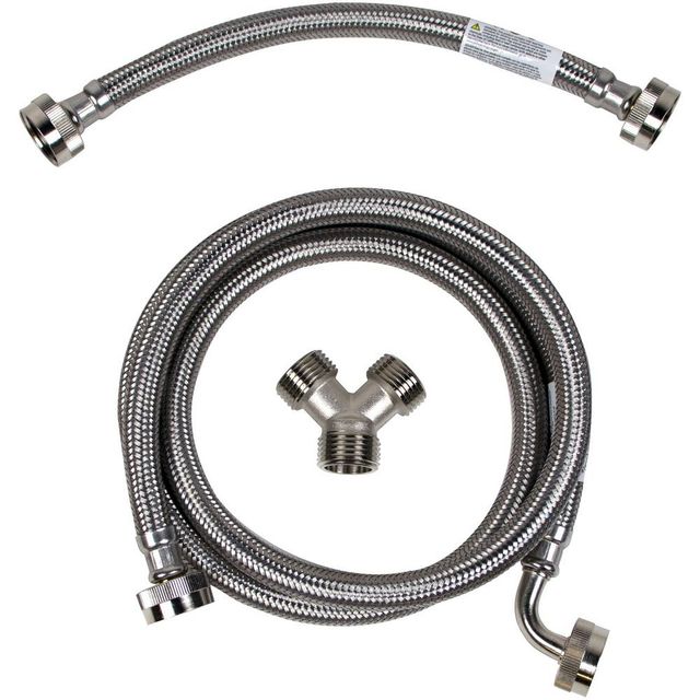 Stainless Steel Steam Dryer Hose Install Kit-0