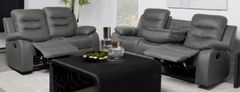 Coaster® Nova 2-Piece Dark Gray Upholstered Manual Reclining Padded Arm Living Room Set