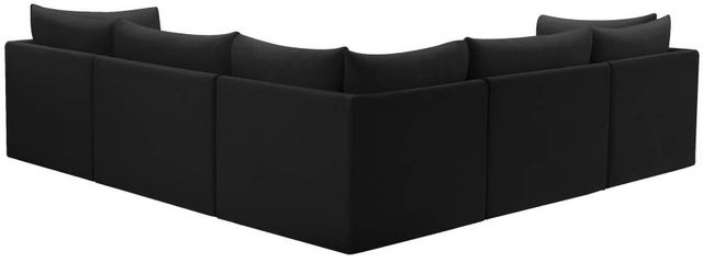 Meridian Furniture Jacob 5-Piece Black Velvet Modular Sectional Set-3
