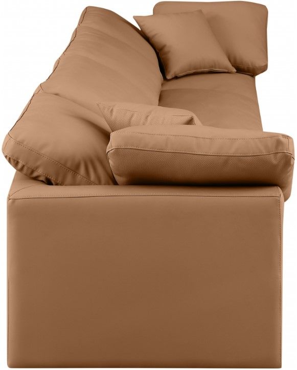 Meridian Furniture Indulge 4-Piece Cognac Modular Sectional Sofa-2
