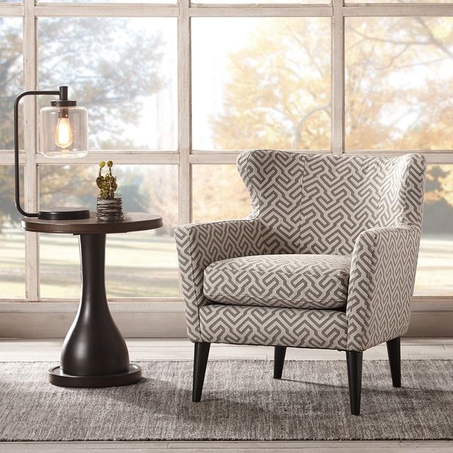 Olliix by Madison Park Grey Concetta Concave Club Chair-3