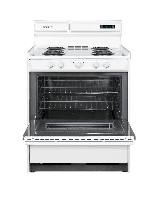 Summit® 30" White Freestanding Electric Range-1