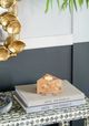 A & B Home Brown Triangle Burl Wood Candle Holder-3