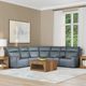 Flexsteel® Vernon 6-Piece Admiral Power Reclining Sectional with Power Headrest and Lumbar-1