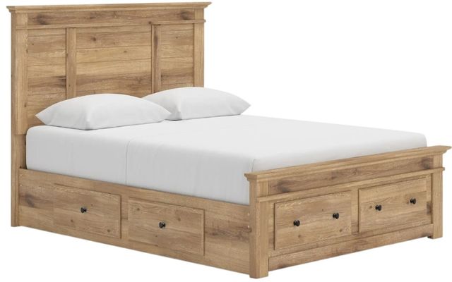 Signature Design by Ashley® Fenderport Tan Queen Storage Panel Bed-0