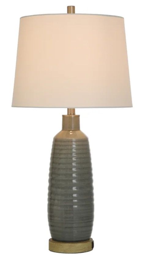 StyleCraft Gray Washed Table Lamp-1