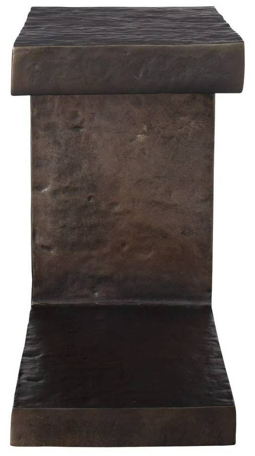 Uttermost® Obra Golden Dark Bronze Aluminum Indoor-Outdoor Side Table-3