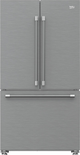 Beko 19.9 Cu. Ft. Fingerprint Free Stainless Steel Freestanding French Door Refrigerator-0