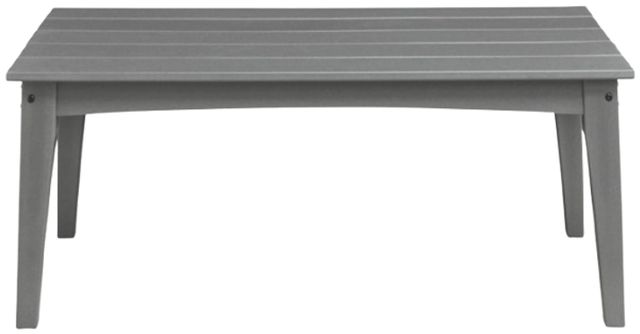 Signature Design by Ashley® Cove Beach Gray Stainless Steel Outdoor Cocktail Table-2