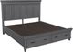 aspenhome® Caraway Aged Slate Queen Panel Storage Bed-2