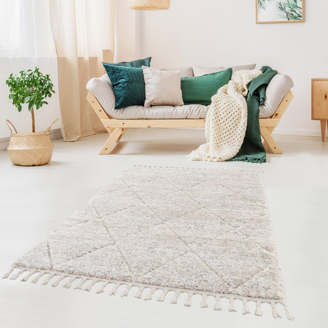 Olliix by Serta Sophia Cream 5x7' Talas Shag Area Rug-2