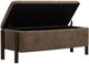 TOV Furniture Abby Brown Nubby Fabric Storage Bench-0
