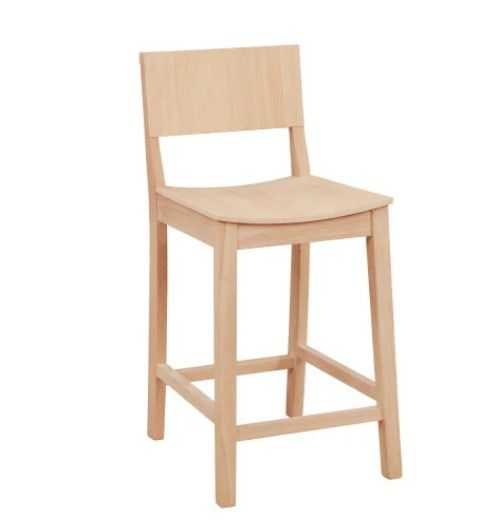 Linon Kentucky 2-Piece Unfinished Counter Stool Set-2