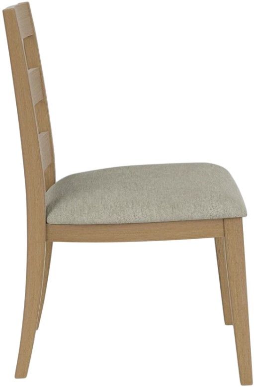 Riverside Furniture Davie Beige/Pale Oak Upholstered Seat Side Chair-2