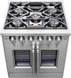FORNO® Capriasca 30" Stainless Steel Pro Style Gas Range-4