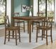 Crown Mark Theodore 5-Piece Brown Counter Table Set-1