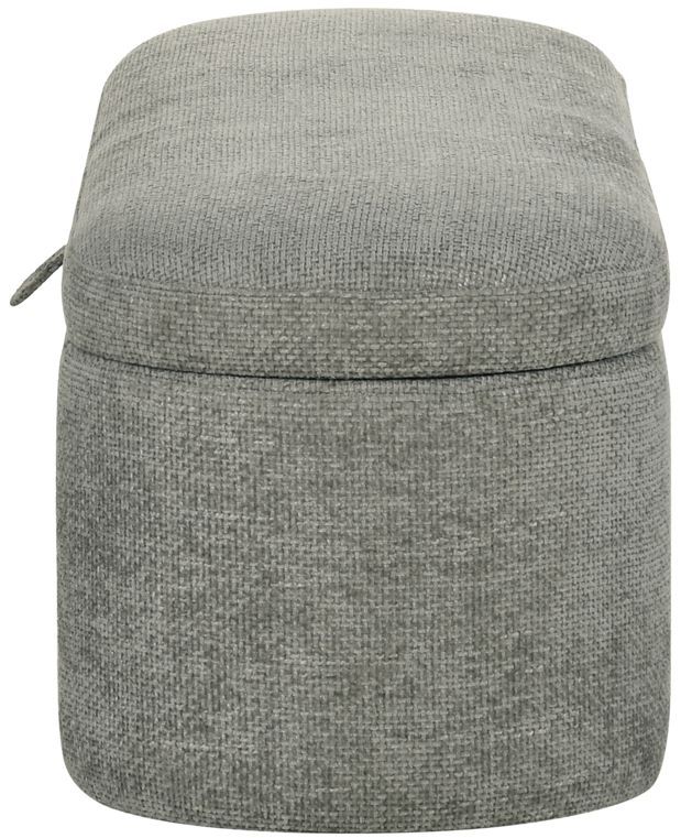 Crown Mark Philipa Light Gray Tweed Storage Bench-2