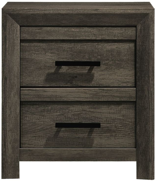 Elements International Eleanor Mocha Gray Nightstand -3