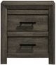Elements International Eleanor Mocha Gray Nightstand -3