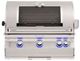 Fire Magic® Aurora 3-Burner Stainless Steel Built-In Natural Gas Grill with Magic View Window, Backburner and Rotisserie Kit-0