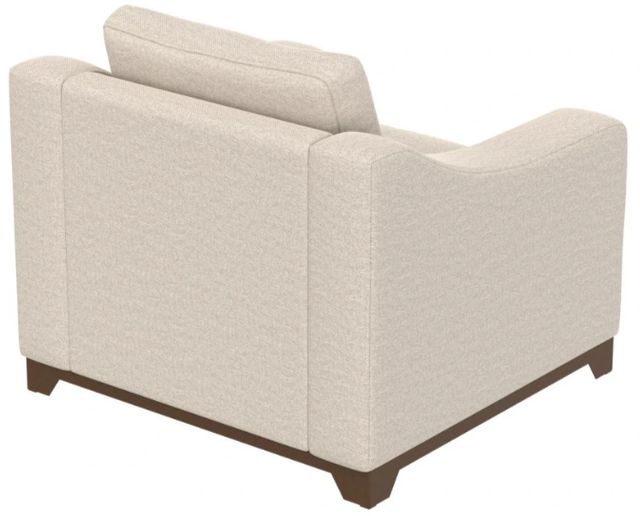 International Furniture Direct Natural Parota Ivory Arm Chair-3