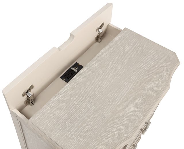 Crown Mark Napoli Beige Nightstand with USB-3