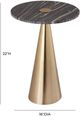 TOV Furniture Addyson Gray Side Table with Brushed Gold Base-2