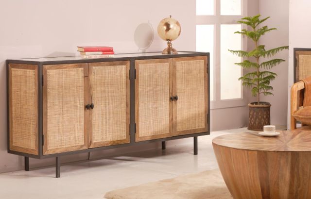 Jaipur Furniture Adrian 4-Door Natural Cabinet-1
