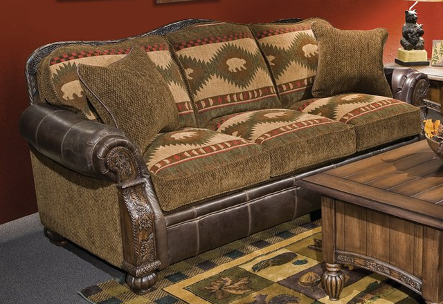 Marshfield Furniture Pine Creek (Leather) Light Brown Sofa-0