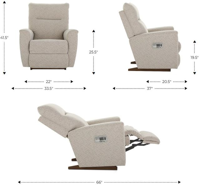 La-Z-Boy® Norton Birck Power Rocking Recliner with Headrest-2