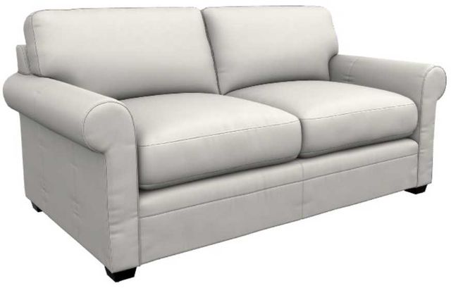 La-Z-Boy® Olson Ivory Leather Apartment-Size Sofa-0