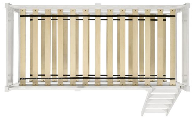 Elements International Sami White Twin Over Twin Bunk Bed-3