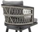 Armen Living Zella Black/Gray Aluminum/Fabric Outdoor Swivel Bar Stool-4