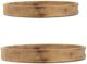 A & B Home 2-Piece Beige/Brown Decorative Wooden Tray Set-1